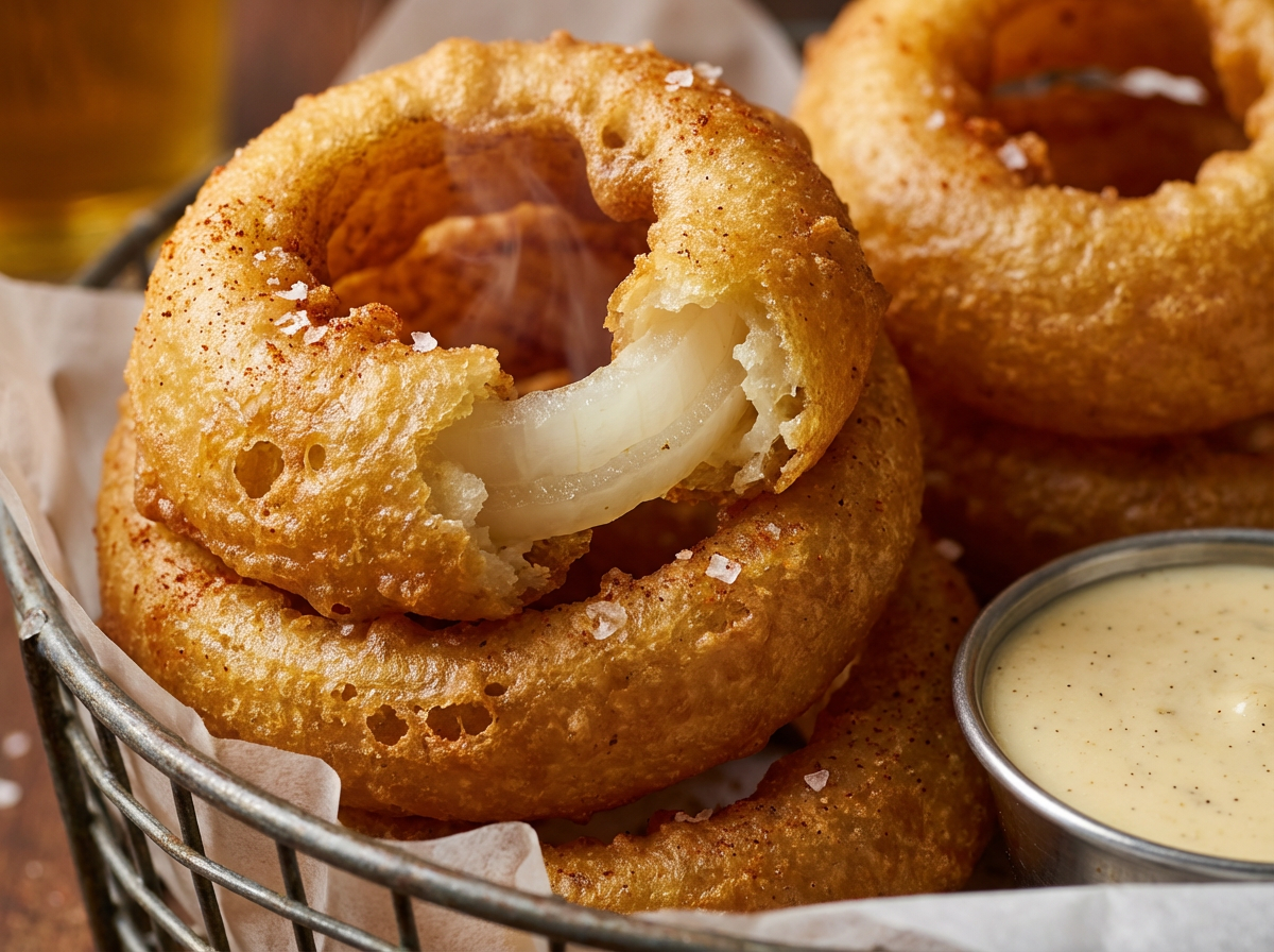 Anéis de Cebola Crocantes