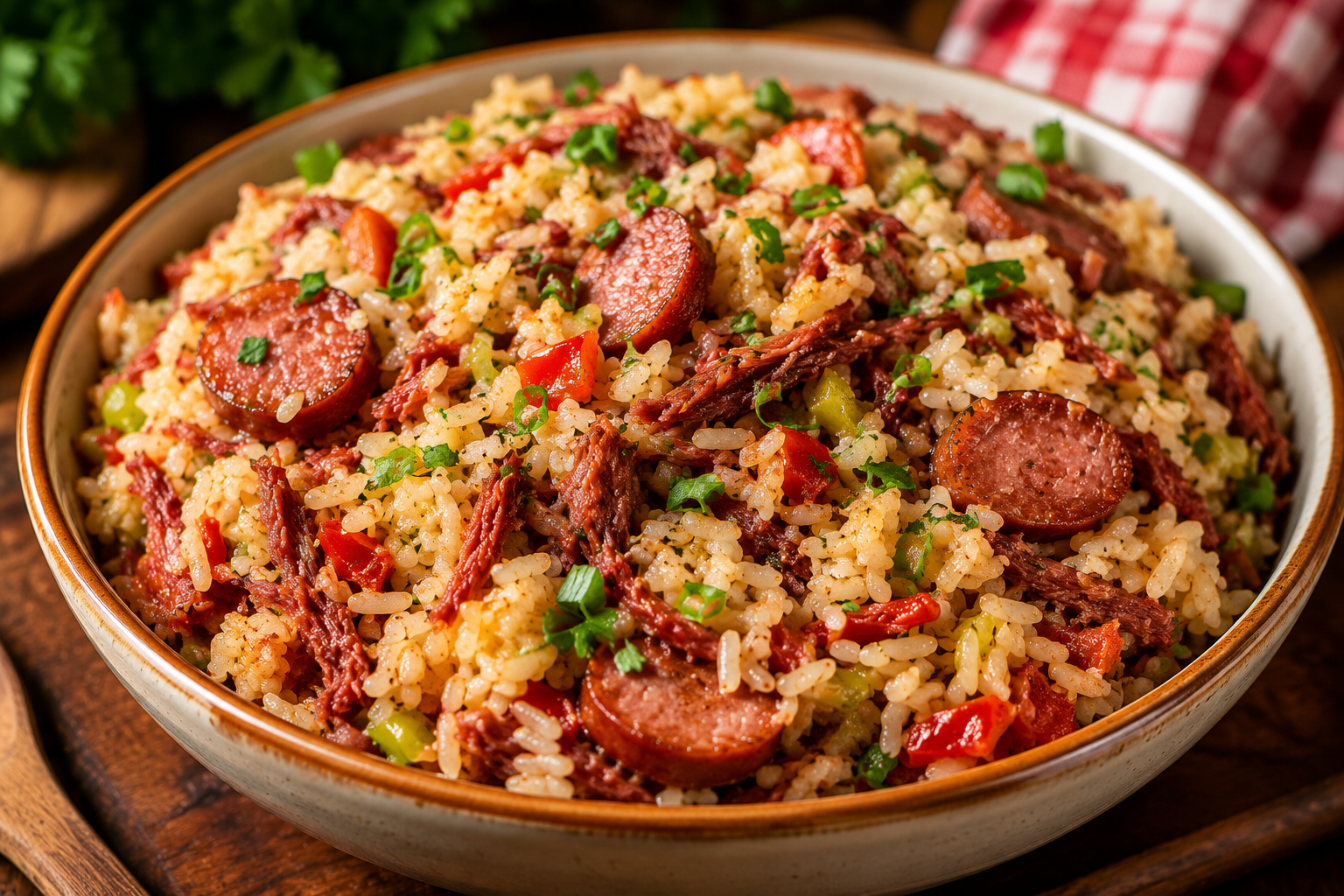 Arroz Carreteiro no Microondas