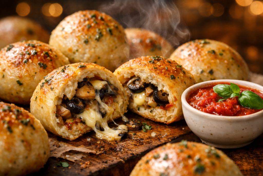 Bolinhas de Pizza Recheadas