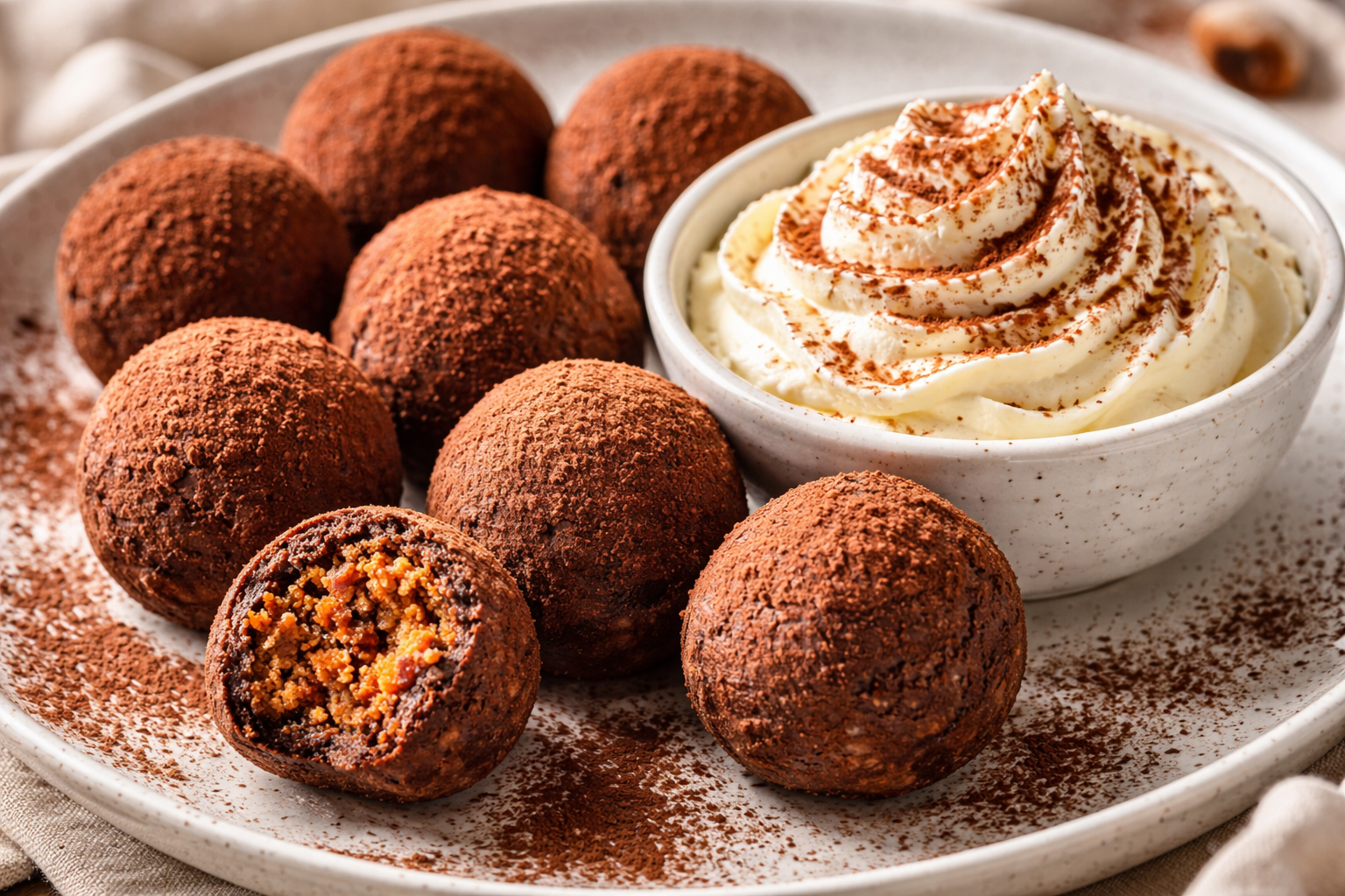 Bolinhas de Tiramisu com Creme de Mascarpone
