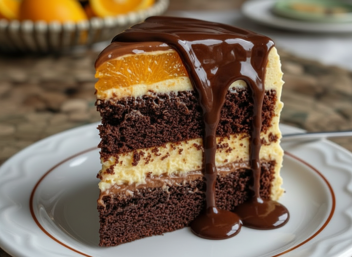 Bolo Aurora de Chocolate e Laranja