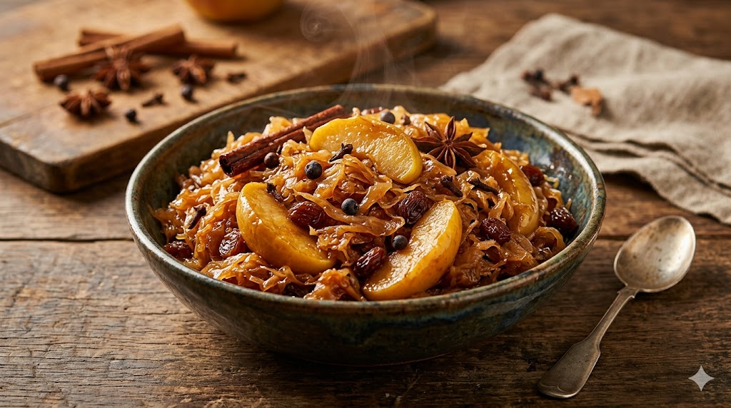 Chucrute Doce Caramelizado com Maçã e Especiarias