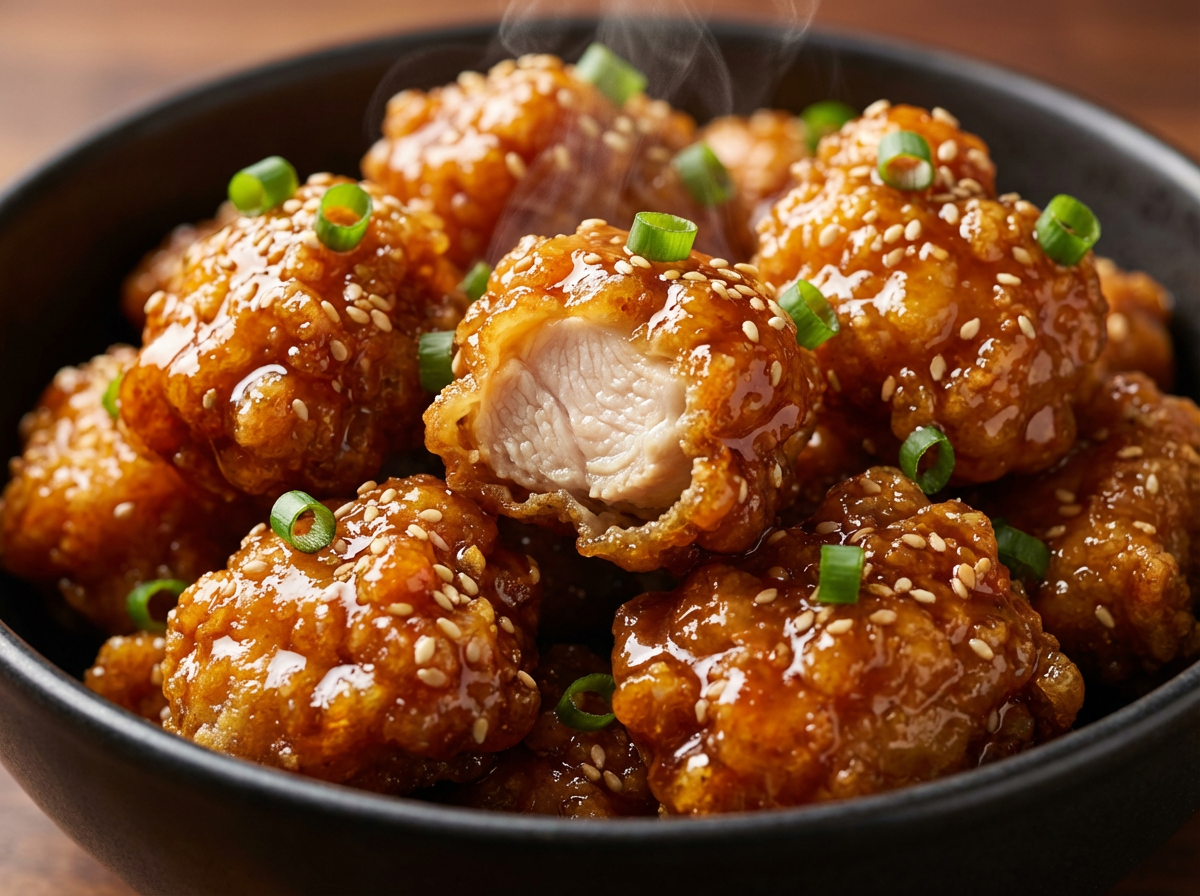 Frango Frito com Manteiga e Mel Crocante