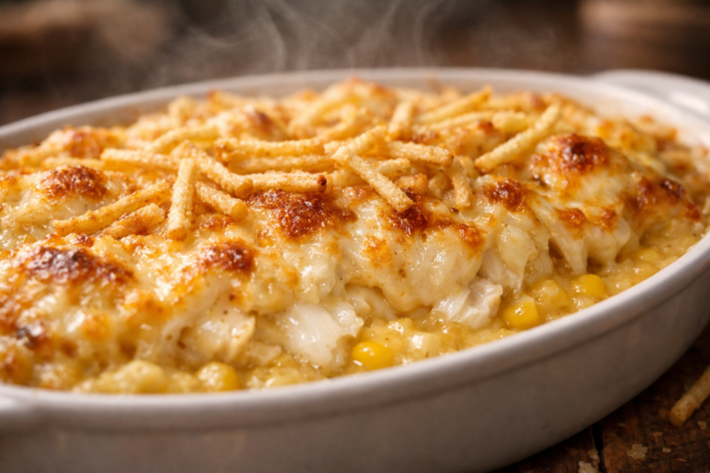 Fricassê de Bacalhau Gratinado Cremoso