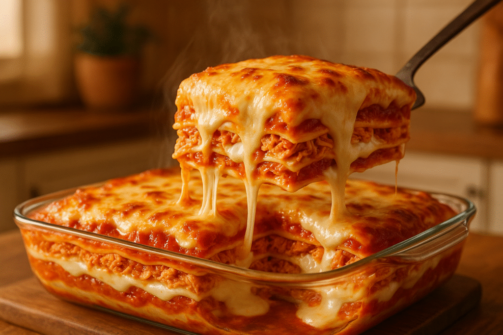 Lasanha de Frango com Requeijão