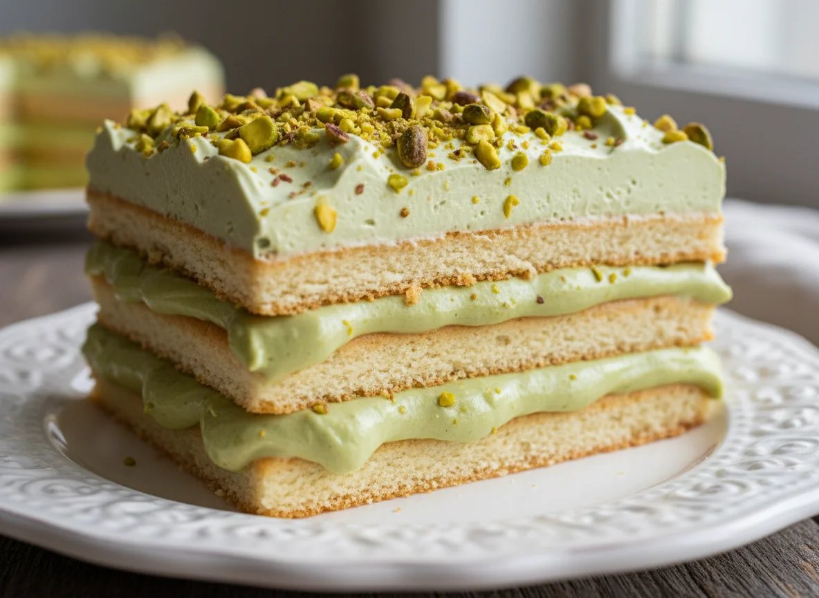 Lasanha Doce de Creme de Pistache