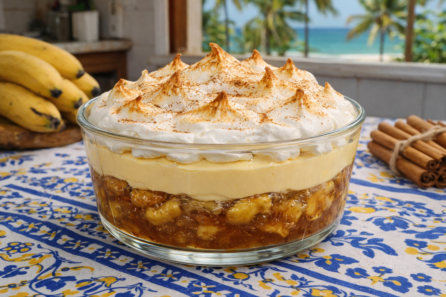 Merengue de Banana Cremoso e Dourado