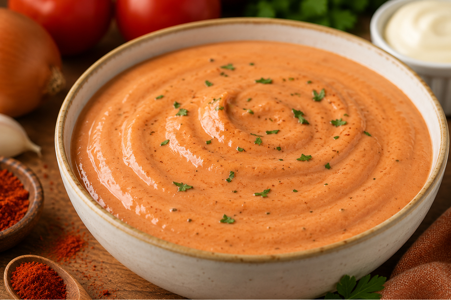 Molho sabor páprica com tomate