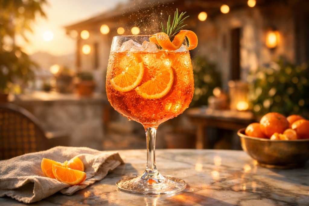 Spritz de Tangerina com Álcool